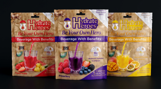 12 Count Variety Pack Mushroom Infused Hydration | 3 Flavors Sampler